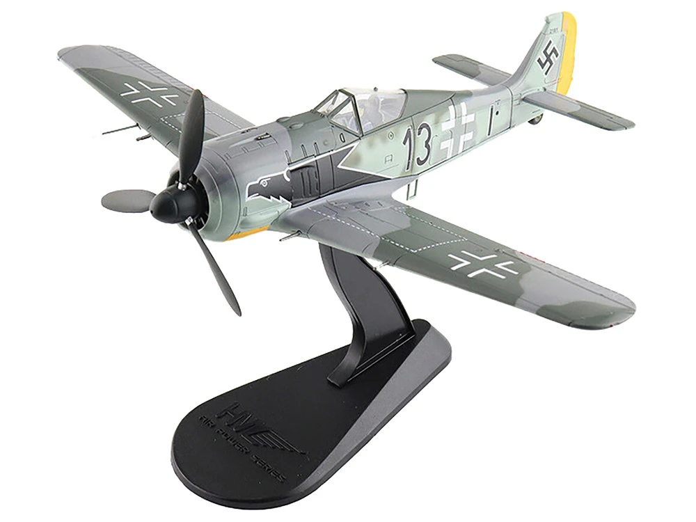 Focke-Wulf Fw 190A-3 Fighter Aircraft "8. Staffel, Jagdgeschwader 2 (8/JG.2), World War II" German Luftwaffe "Air Power Series" 1/48 Diecast Model By Hobby Master - Image 6