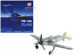 Focke-Wulf Fw 190A-3 Fighter Aircraft "8. Staffel, Jagdgeschwader 2 (8/JG.2), World War II" German Luftwaffe "Air Power Series" 1/48 Diecast Model By Hobby Master