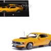 1970 Ford Mustang Boss 429 Bright Yellow With Black Hood Scoop 1/43 Diecast Model By IXO Models