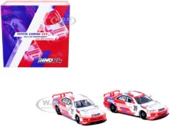 Toyota Corona EXiV #38 Hidetoshi Mitsusada And Toyota Corona EXiV #39 Tom Kristensen RHD (Right Hand Drive) "Nippon Denso" Japanese Touring Car Championship (1995) 2 Piece Box Set Collection 1/64 Diecast Model Car By Inno Models