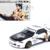 Nissan Skyline GT-R (R32) RHD (Right Hand Drive) White With Black Hood "Bruce Lee Legacy 50 Year Anniversary" 1/64 Diecast Model Car By Inno Models