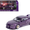 Nissan Skyline GT-R (R33) RHD (Right Hand Drive) "Pandem - Rocket Bunny" Purple Metallic 1/64 Diecast Model Car By Inno Models