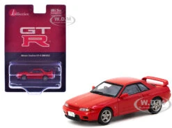 Nissan Skyline GT-R (BNR32) RHD (Right Hand Drive) Red "J Collection" Series 1/64 Diecast Model By Tarmac Works