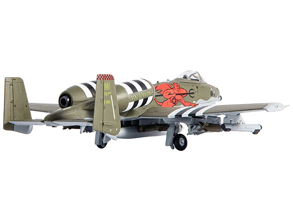 Fairchild Republic A-10A Thunderbolt II Aircraft "US Air Force, 107th Fighter Squadron, 100th Anniversary Edition" (2018) 1/144 Diecast Model By JC Wings - Image 3