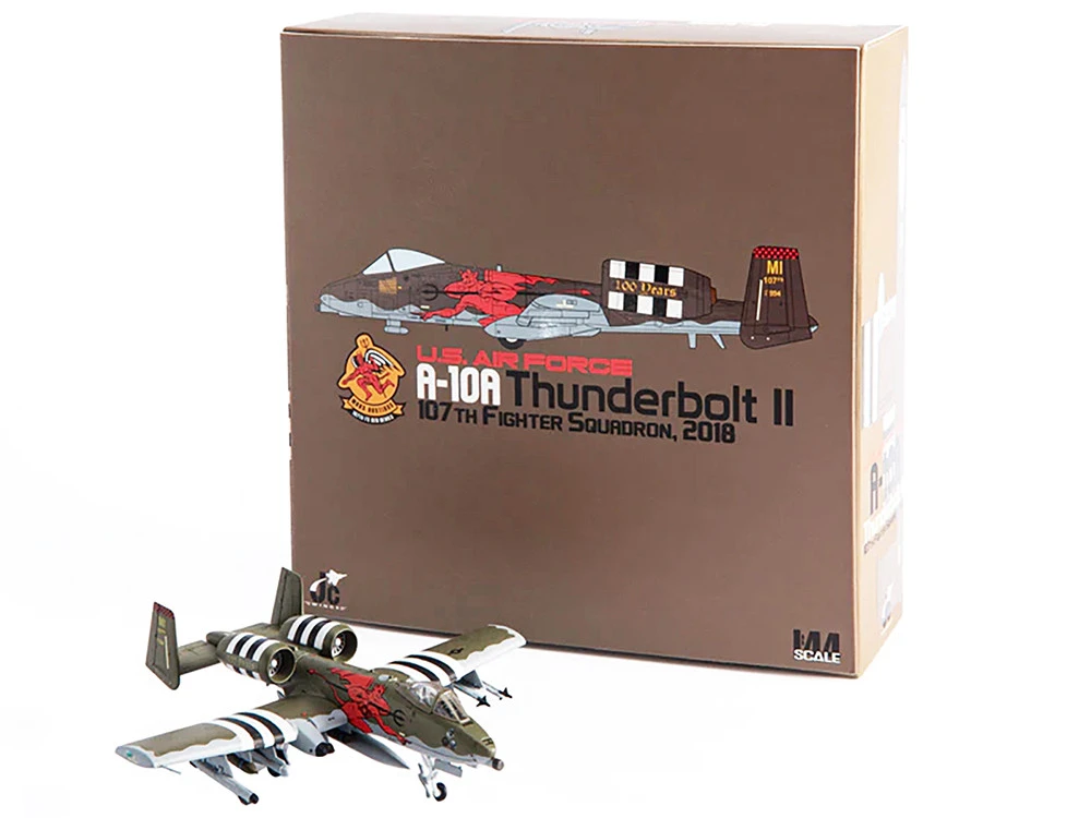 Fairchild Republic A-10A Thunderbolt II Aircraft "US Air Force, 107th Fighter Squadron, 100th Anniversary Edition" (2018) 1/144 Diecast Model By JC Wings - Image 4