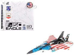 McDonnell Douglas F-15C Eagle Fighter Aircraft "144th Fighter Wing, 75th Anniversary, Fresno Air National Guard Base, California" (2022) United States Air National Guard 1/72 Diecast Model By JC Wings