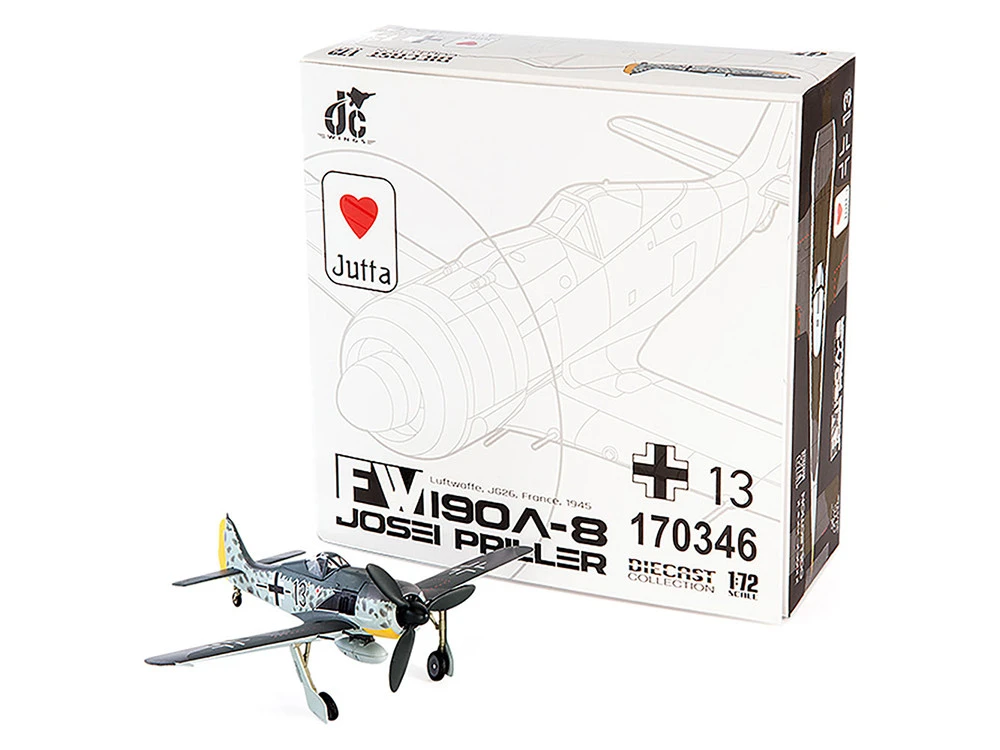 Focke-Wulf Fw 190A-8 Fighter Aircraft "JG 26 Schlageter, France" (1945) German Luftwaffe 1/72 Diecast Model By JC Wings - Image 8