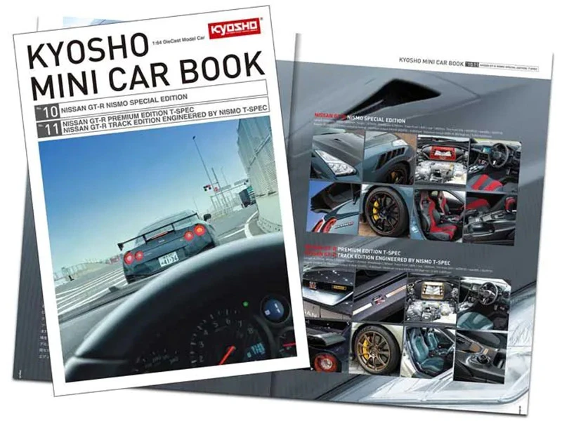 Nissan GT-R Premium Edition T-Spec RHD (Right Hand Drive) Jade Green Metallic With Mini Book No.11 1/64 Diecast Model Car By Kyosho - Image 4