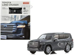 Toyota Land Cruiser ZX RHD (Right Hand Drive) Gray Metallic With Mini Book No.14 1/64 Diecast Model Car By Kyosho