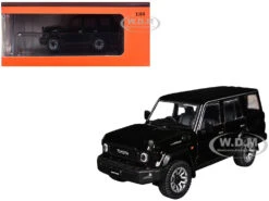 Toyota Land Cruiser (J76) RHD (Right Hand Drive) Black 1/64 Diecast Model Car By GCD