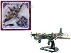 Short Stirling Mk.III Aircraft "Jolly Roger, No. 199 Squadron, 100 Group" (1943) British Royal Air Force "Planes Of World War II" Series 1/144 Diecast Model Airplane By Luppa