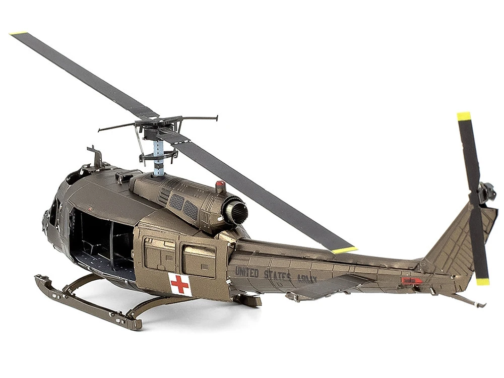 Model Kit Bell UH-1 Iroquois Helicopter "Huey" United States Army (Moderate Difficulty) Steel Model By Metal Earth - Image 3