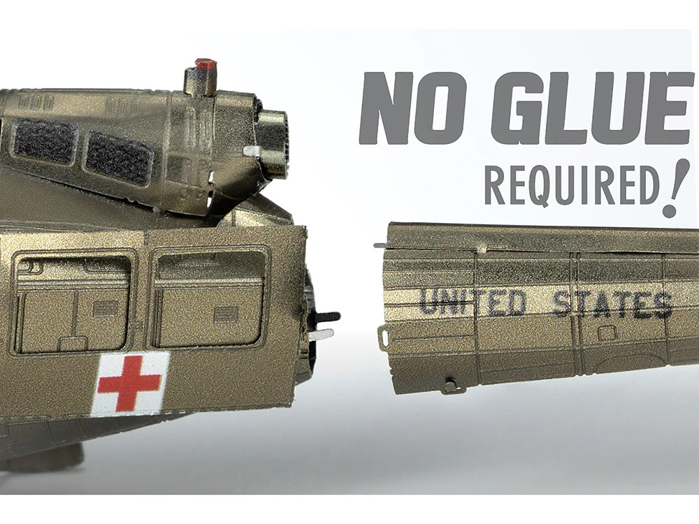 Model Kit Bell UH-1 Iroquois Helicopter "Huey" United States Army (Moderate Difficulty) Steel Model By Metal Earth - Image 4