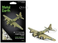 Model Kit Boeing B-17 Flying Fortress Bomber Aircraft "World War II" United States Army Air Forces (Challenging Difficulty) Steel Model By Metal Earth