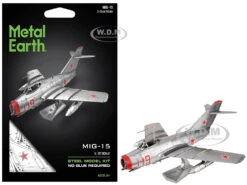 Model Kit Mikoyan-Gurevich MiG-15 Fighter Aircraft "Korean War" Soviet Air Force (Moderate Difficulty) Steel Model By Metal Earth