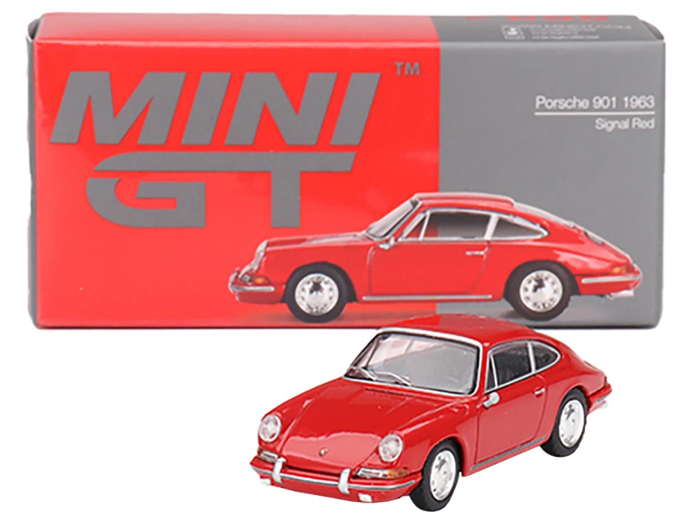 1963 Porsche 901 Signal Red Limited Edition To 4200 Pieces Worldwide 1/64 Diecast Model Car By Mini GT - Image 4