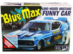 Skill 2 Model Kit "Blue Max" Long Nose Mustang Funny Car 1/25 Scale Model Car By MPC