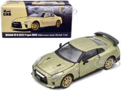 2022 Nissan GT-R (R35) T-Spec RHD (Right Hand Drive) Millenium Jade Metallic 1/64 Diecast Model Car By Era Car