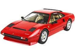 1982 Ferrari 208 GTB Turbo Rosso Corsa 322 Red With DISPLAY CASE Limited Edition To 437 Pieces Worldwide 1/18 Model Car By BBR