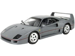Ferrari F40 Sultan Of Brunei Gun Metal Gray With Red Stripes With DISPLAY CASE Limited Edition To 200 Pieces Worldwide 1/18 Model Car By BBR