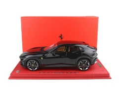 Ferrari Purosangue Nero/Black Metallic With DISPLAY CASE Limited Edition To 80 Pieces Worldwide 1/18 Model Car By BBR