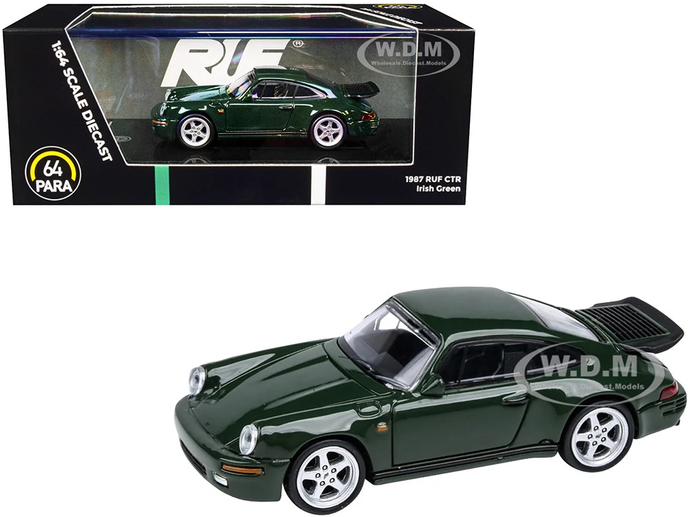 1987 RUF CTR Irish Green 1/64 Diecast Model Car By Paragon Models