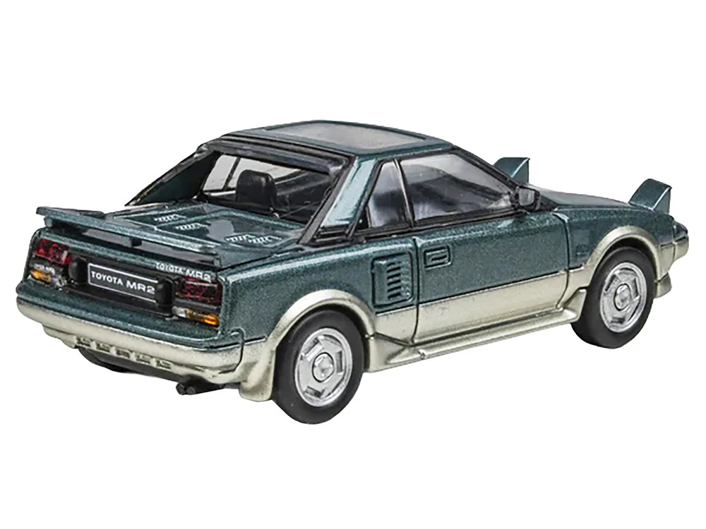 1985 Toyota MR2 MK1 Green Metallic And Gold With Sunroof 1/64 Diecast Model Car By Paragon Models - Image 4