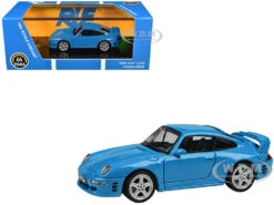 1995 RUF CTR2 Mexico Blue 1/64 Diecast Model Car By Paragon Models