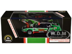 1984 Toyota Celica Supra #16 "Castrol Livery" Black And Green With Graphics 1/64 Diecast Model Car By Paragon Models