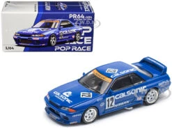 GTR R32 RHD (Right Hand Drive) #12 Kazuyoshi Hoshino - Toshio Suzuki "Calsonic" Winner "Japanese Touring Car Championship" (1990) 1/64 Diecast Model Car By Pop Race