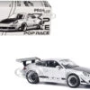 RWB 997 Silver Metallic With Black Stripes And Hood 1/64 Diecast Model Car By Pop Race