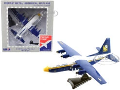 Lockheed C-130 Hercules Transport Aircraft "Fat Albert - Blue Angels" 1/200 Diecast Model Airplane By Postage Stamp