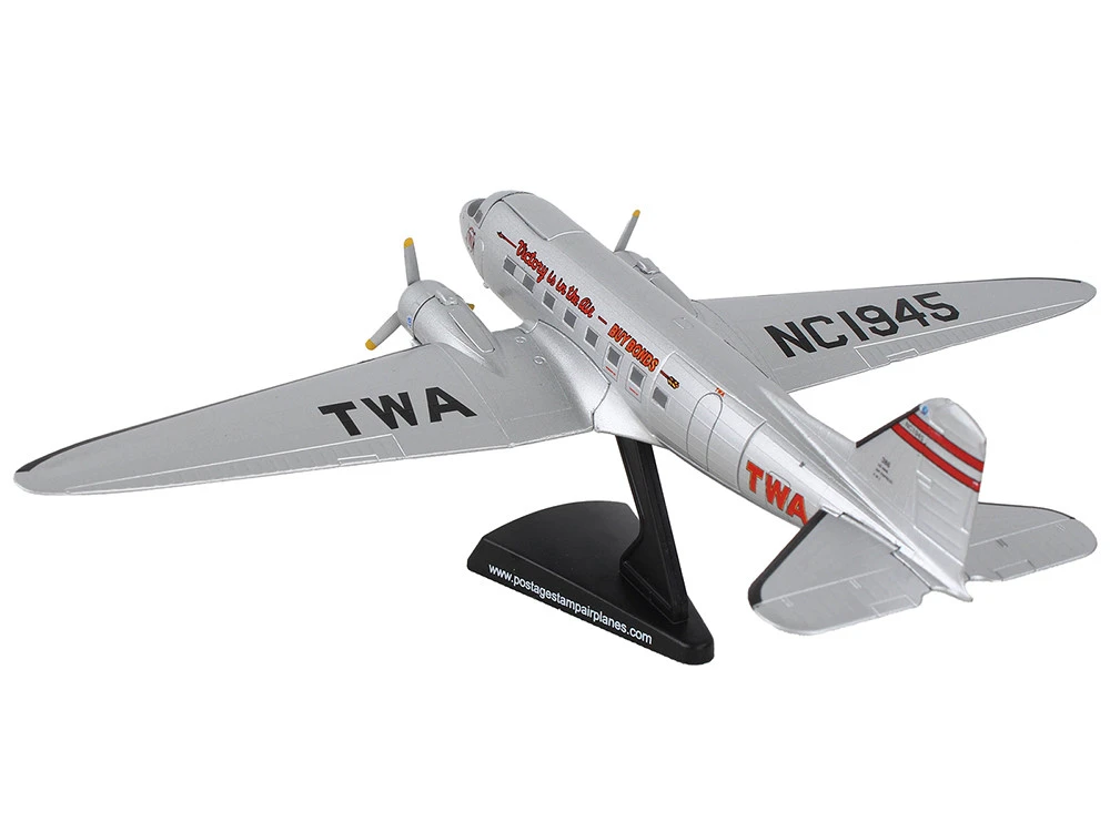 Douglas DC-3 Passenger Aircraft "Trans World Airlines - Victory Is In The Air" 1/144 Diecast Model Airplane By Postage Stamp - Image 3
