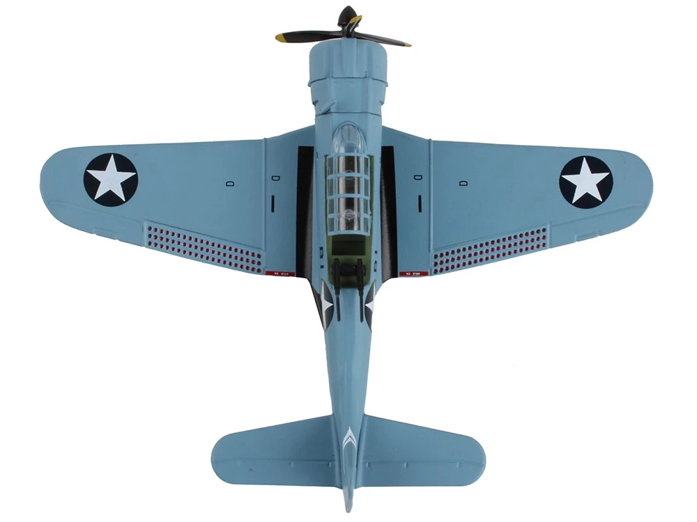 Douglas SBD-3 Dauntless Aircraft "Lt. Richard Best" United States Navy 1/87 Diecast Model Airplane By Postage Stamp - Image 6