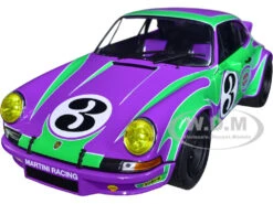 1973 Porsche 911 RSR #3 "Purple Hippy Tribute" "Competition" Series 1/18 Diecast Model Car By Solido