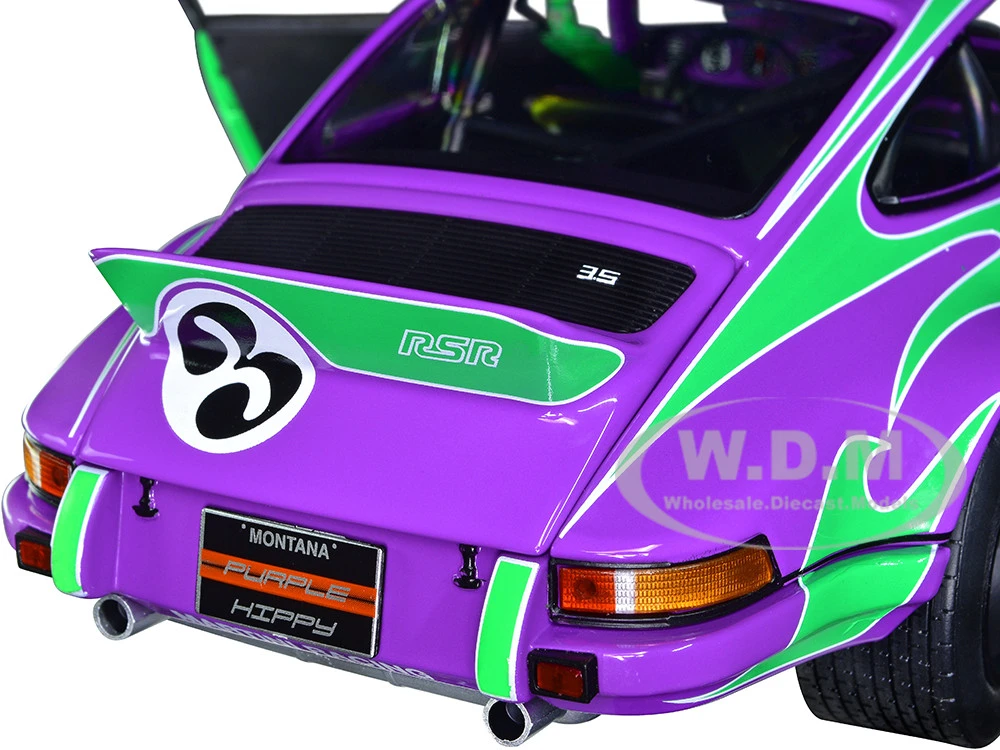 1973 Porsche 911 RSR #3 "Purple Hippy Tribute" "Competition" Series 1/18 Diecast Model Car By Solido - Image 3