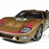 1966 Ford GT-40 MK II RHD (Right Hand Drive) #5 Gold 24H Of Le Mans 1/18 Diecast Model Car By Shelby Collectibles