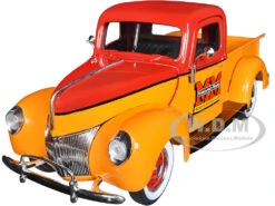 1940 Ford Pickup Truck "Minneapolis Moline" Orange And Red With Black Stripes 1/25 Diecast Model Car By SpecCast