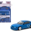 Nissan Silvia (S13) Vertex RHD (Right Hand Drive) Blue Metallic "Toyo Tires" "Global64" Series 1/64 Diecast Model By Tarmac Works