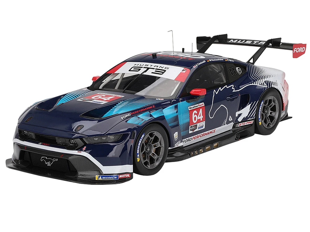 Ford Mustang GT3 #64 Christopher Mies - Mike Rockenfeller - Harry Tincknell "Ford Multimatic Motorsports" "24 Hours Of Daytona" (2024) 1/18 Model Car By Top Speed