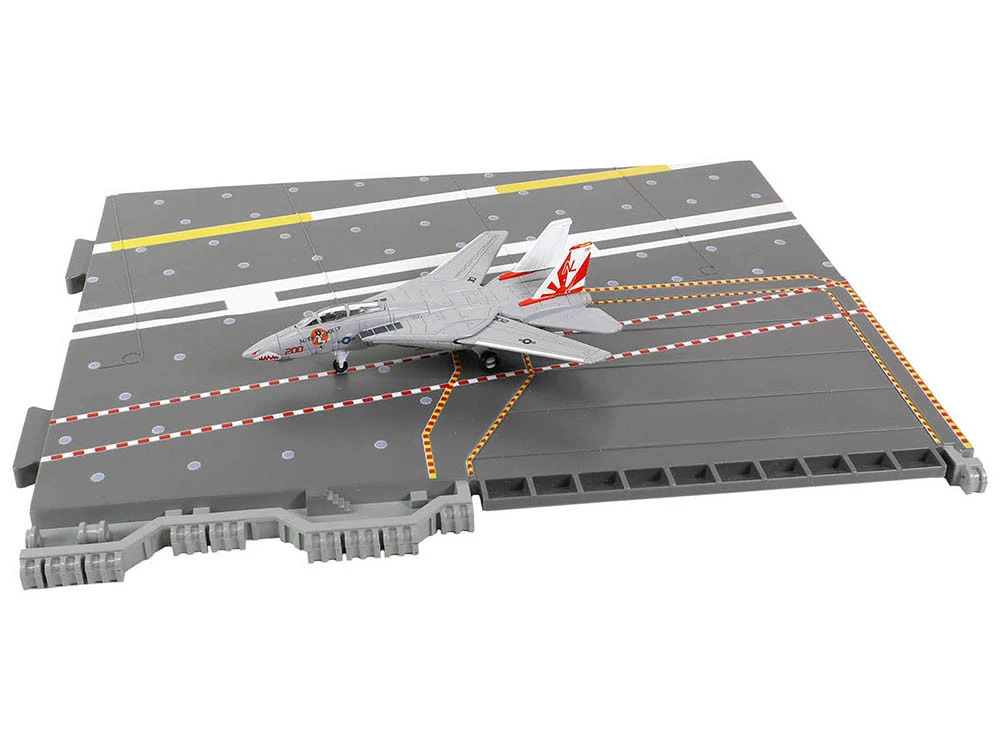 Grumman F-14A Tomcat Fighter Aircraft "VF-111 Sundowners" And Section J Of USS Enterprise (CVN-65) Aircraft Carrier Display Deck "Legendary F-14 Tomcat" Series 1/200 Diecast Model By Forces Of Valor - Image 5