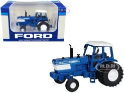 Ford TW-35 Tractor 2WD With Duals Blue With White Top 1/64 Diecast Model By SpecCast